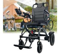 Electric Wheelchair Folding Lightweight Mobility Scooter for Adults with Carbon Aluminium Frame, 100kg Capacity, Ideal for Travel and Daily Use