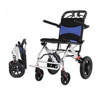 Electric Wheelchair, Folding Wheelchairs Wheelchairs Folding Lightweight Folding in A Bag Portable Transit Travel Chair with Brakes Flip-Up Footstool Armrest