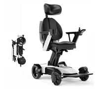 Electric Wheelchair for Adults - Foldable Adjustable Power Chair with 14-28 Miles Extended Range, Aerospace Aluminum Frame, Ergonomic Comfort System & Anti-Tip Design, 265 lbs Capacity