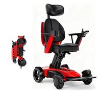 Electric Wheelchair for Adults - Foldable Adjustable Power Chair with 14-28 Miles Extended Range, Aerospace Aluminum Frame, Ergonomic Comfort System & Anti-Tip Design, 265 lbs Capacity