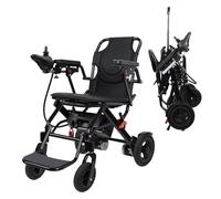 Electric Wheelchair for Adults Folding Portable, 130KG Weight Capacity & 500W Motorised Wheelchair 12 Miles Range, Powerchair with Captain Seat & Electromagnetic Brake, for Seniors Indoor Outdoor Use
