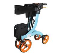Electric Wheelchair for Adults, Intelligent Power Folding Rollator Walker Lightweight Foldable Motorized Wheelchair for Seniors Elderly and Disabled Compact Portable Rollator Walker,Blue