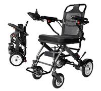 Electric Wheelchair for Adults, Ultra-Light All Terrain Folding Power Wheelchair with Aluminum Frame, Detachable Soft Pads - Ideal for Seniors, Travel and Daily Use