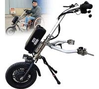 Electric Wheelchair Handcycle Attachment, 500W Motor with Shock Absorber System for Rehabilitation Therapy and Mobility