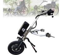 Electric Wheelchair Handcycle Attachment with Suspension Fork and Front Light, Rehabilitation Therapy Conversion Kit for Enhanced Mobility and Outdoor Use