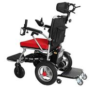 Electric Wheelchair,Heavy Duty, Powered Wheelchair Foldable 250W*2 Double Motor Electric Manual Switching Adapt to A Variety of Pavements for Disabled Elderly with Back Plate,Portable