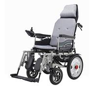 Electric Wheelchair,K Intelligent Folding Carry Ultra Portable Complete Lying Flat Powerful Safe Dual Silent Motor Durable Wheelchair for Disabled Elderly,Red Beautiful Home