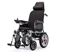 Electric Wheelchair, K Intelligent Ultra Portable Durable Power Wheelchair Material Steel Pipe Material Foldable Double Motor High Power for Disabled Elderly,Red Beautiful Home