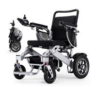 Electric Wheelchair, Lightweight Aluminum Alloy, 24V 500W, 360° Control Joystick, Intelligent Electromagnetic Brake, Quick Folding for Easy Transport