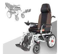 Electric Wheelchair, Lightweight Folding Design, 500W Dual Motors, All Terrain, 9 Mile Range, Travel Size