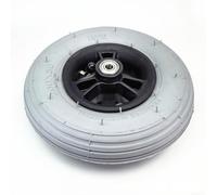 Electric Wheelchair Tire 200x50 Grey 75kg Load(/8mm) | 200x50 size, fits 8-inch chairs, rubber pneumatic, grey finish, smooth rolling