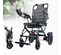 Electric Wheelchair, Ultra-Light Foldable Design with Dual Motors and All-Terrain Drive, Supports High Weight Capacity for Travel Use