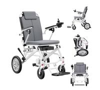 Electric Wheelchair Ultra-Light Foldable Small Intelligent Fully Automatic Elderly Special Mobility Vehicle Aluminum Frame 100Kg Capacity Power Wheelchair for Travel and Daily 25KM