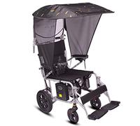 Electric Wheelchair Umbrella Canopy Awning, Sun Shade Rain Covers, Umbrella Stand, Water & Tear Resistant Rain Protection Wheelchair Folding Cape Canopy for Most Wheelchairs