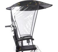 Electric Wheelchair Umbrella Canopy Awning, Transparent PVC Sides, for Wheelchair Handle, Rain & Sun Protection