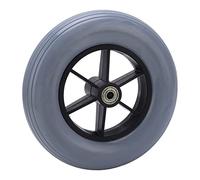 Electric Wheelchair Wheel Replacement 194mm Gray Non Slip No Noise Stable PU Wheelchair Caster for Electric Wheelchairs and Hospital Carts