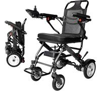Electric Wheelchairs for Adults, 20+ Miles Long Travel Range, Foldable Motorized Wheelchair, Portable All-TerrainMotorized Wheelchair，Spare Battery(10AH)