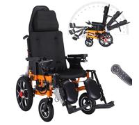 Electric Wheelchairs for Adults Intelligent Foldable Electric Wheelchairs Portable Transport Chairs for Seniors All Terrain Wheel Chair Power Chair for Adults Supports Up to 300 Lbs (8006)
