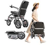 Electric Wheelchairs for Adults,Large-Wheel Obstacle-Surmounting Electric Wheelchair - Lightweight, Foldable, Smart, and Fully Automatic Mobility Aid for the Disabled and Elderly 15A