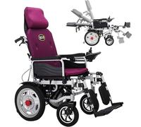 Electric Wheelchairs Large Pneumatic Tires 16 Inch Motorized Folding Chair for Adults Seniors Disability Motors 2X250w Heavy Duty(B)