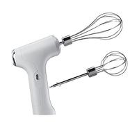Electric Whisk, Electric Hand Mixer, Egg Beater Whisk Handheld, 3 Speed Portable Small Blenders, Stainless Steel Dough Whisk Kneaders for Kitchen Baking Cooking (White)