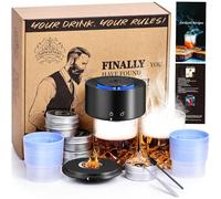 Electric Whiskey Cocktail Smoker Kit With 2 Glasses, 6 Flavors Wood Chips, 2 Ice Ball Molds, Bourbon Old Fashioned Drink Smoker Set, Gifts for Men Dad Husband Father, Built-in Lighter, No Need Butane