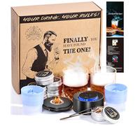 Electric Whiskey Cocktail Smoker Kit With 2 Glasses, 6 Flavors Wood Chips, 2 Ice Ball Molds, Bourbon Old Fashioned Drink Smoker Set, Gifts for Men Dad Husband Father, Built-in Lighter, No Need Butane