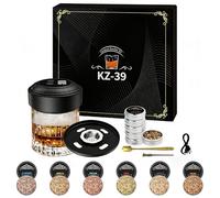 Electric Whiskey Smoker Kit, Cocktail Smoker Infuser with 6 Flavors and 5 LED Modes, Old Fashioned Cocktail Drink Smoker for Whiskey, Whisky, Bourbon, Gift Set for Men, No Butane, Easy to Use