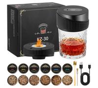 Electric Whiskey Smoker Kit with 6 Wood Chips,USB Rechargeable Flameless Drink Smoker for Whisky, Cocktail Smoker Kit,Bourbon & Food,Portable Infuser for Home Bar, Outdoor, Gifts