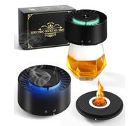 Electric Whiskey Smoker Kit with LED Light,No Butane Needed,Rechargeable Cocktail, Old Fashioned Smoker Kit,Bar Set Accessories Gifts for Men,Dad, Husband, Birthday