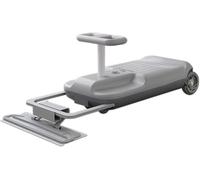 Electric Wigglecar Ride Can Mop The Floor,5-15mph Children'S Twistcar Simulated Throttle Pedal Large Storage Space Anti-Rollover, 100kg Load(Gray)