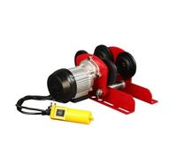 Electric Winch 0.5-1 Ton Miniature Electric Hoist Push-Type Monorail Trolley Mobile V-Groove I-Beam Traveling Skid(220v 1TFour wheelsA)