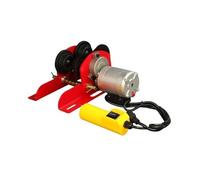 Electric Winch 0.5-1 Ton Miniature Electric Hoist Push-Type Monorail Trolley Mobile V-Groove I-Beam Traveling Skid(220v0.5Tfour wheels)