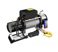 Electric Winch 12V/24V with Wireless Remote Control Portable Power Puller for Light Vehicle Off-Road Recovery, 6000lbs Capacity with Steel Cable