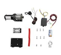 Electric Winch 1360KG Black 285x105x105mm Steel Roller Fairlead Remote Wireless