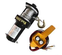 Electric Winch 2000Lbs 12V, Synthetic Rope With Wireless Remote