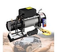 Electric Winch 4000lbs Load Capacity Wireless Remote Control Waterproof IP67 Steel Cable Towing Winch for Off-Road Vehicle Recovery and Heavy Duty Hauling