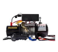 Electric Winch Car Electric Winch Portable 12V24V Small Crane Off-road Vehicle Self-rescue 2000/3000/3500/4000/4500 Lbs(2000lbs,Wireless Remote)