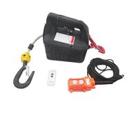 Electric Winch Portable Electric Hoist Household Portable Crane Hand Winch Pull Block Wire Rope Hoist 220V 100kg 200kg 300kg 500kg(500kg 7.6m,110V)