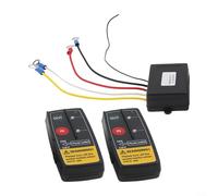 Electric Winch Wireless Remote Control Kit 12V 24V with Sealed Waterproof Receiver, LED Power Indicator and Belt Clip, Compatible with Recovery Winches up to 17000 lbs