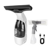 Electric Window Cleaner Tool, Window Cleaning Equipment Cordless Window Vacuum Cleaner with 150ml Tank, Cordless Window Squeegee Glass Cleaner, Handheld Window Vac for Cars, Bathroom & Kitchen