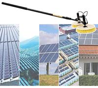Electric Window Cleaner with PoleDualHead Automatic Brush for Solar PanelsWindow Cleaning Kit with Brush andPoleSolar Panel Cleaner