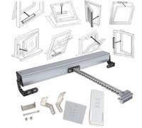 Electric Window Opener Actuator, 24V Automatic Window Opener with Wall Switch & Remote Control, Double Chain Design, Low Noise, Stroke Length 300-1000mm