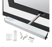 Electric Window Opener Drive, 300mm-1000mm Stroke, with Remote Control + Switch, Double Chain/Low Noise, 400N Closing Force/Theft-Proof, for Roof Windows, Greenhouses,700mm