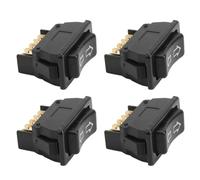 Electric Window Switch 4PCS 5Pin Power Window Switch Car Universal Glass Lift Drive Switches With Green Lamp DC12V 24V