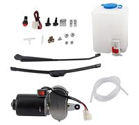 Electric Windshield Wiper Kit, ABS Aluminium Alloy Wiper Motor Kit, Silent Cleaning Electric UTV Windshield Wiper Kit, Universal for UTV ATV