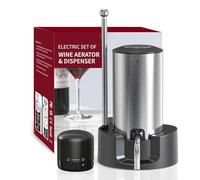 Electric Wine Aerator Pourer Decanter Type C Rechargeable Automatic Wine Dispenser with Retractable Tube Stand Base for One-Touch Instant Oxidation Gift for Wine Lovers