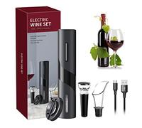 Electric Wine Bottle Opener Set, Wireless Electric Corkscrew, Automatic Wine Opener Bottle Opener with Foil Cutter, Vacuum Plug and Wine Spout for Families,Parties