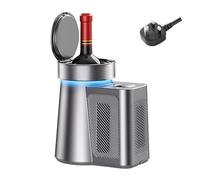 Electric Wine Chiller for Rapid Cooling in 15 Minutes, Portable Design with Touch Control and Silicone Lid