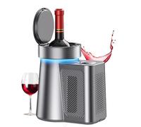 Electric Wine Chiller - Portable Champagne Cooler, 750ml Capacity, Digital Display, 0-20°C Temperature Setting, LED Lights, Ideal for Parties